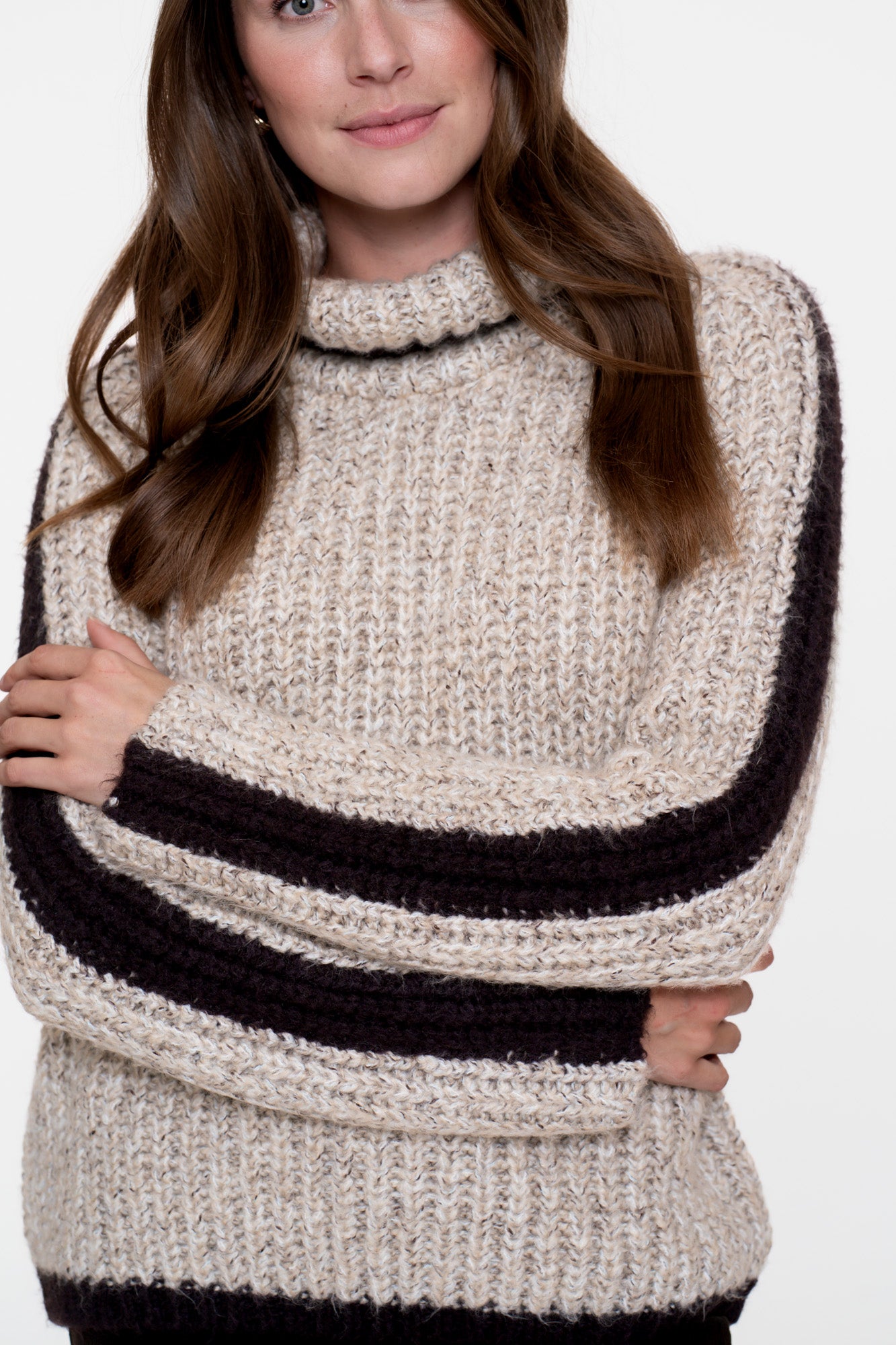 Geisha dames two tone kabeltrui