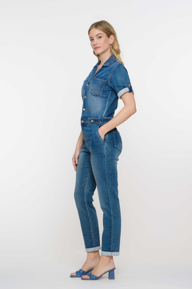 Geisha dames jogg denim jumpsuit