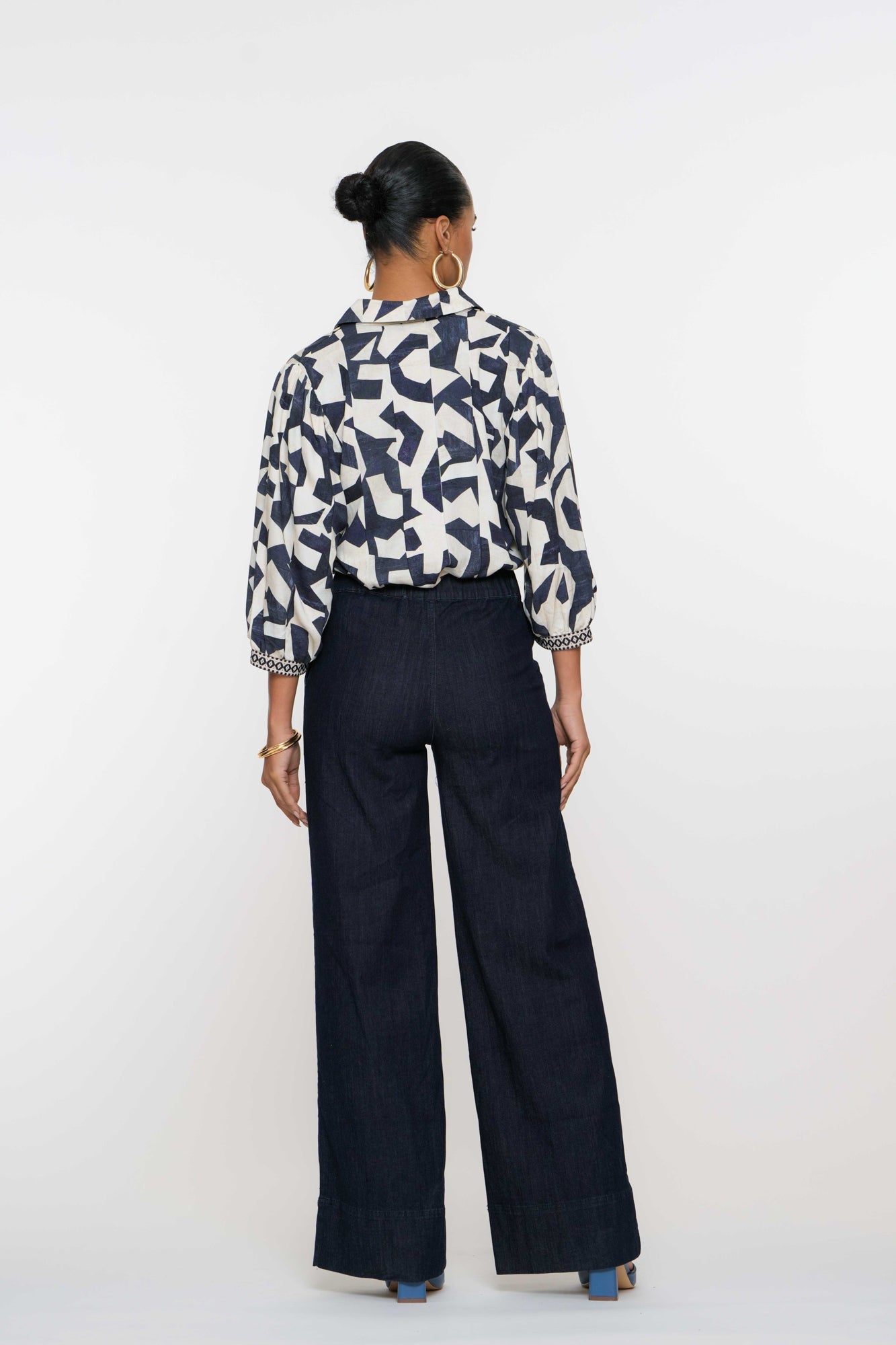 Geisha dames wijdvallende broek