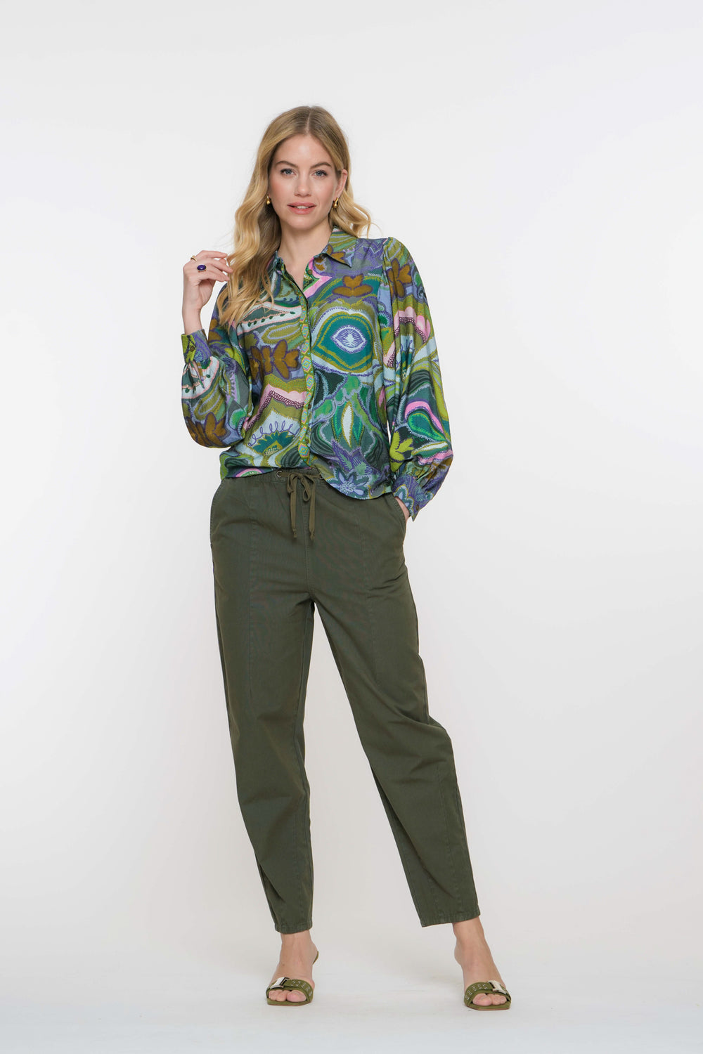 Geisha dames paperbag broek