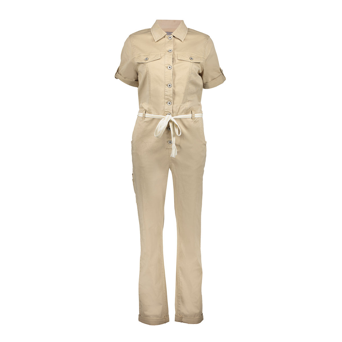 Geisha dames cargo jumpsuit met strikkoord