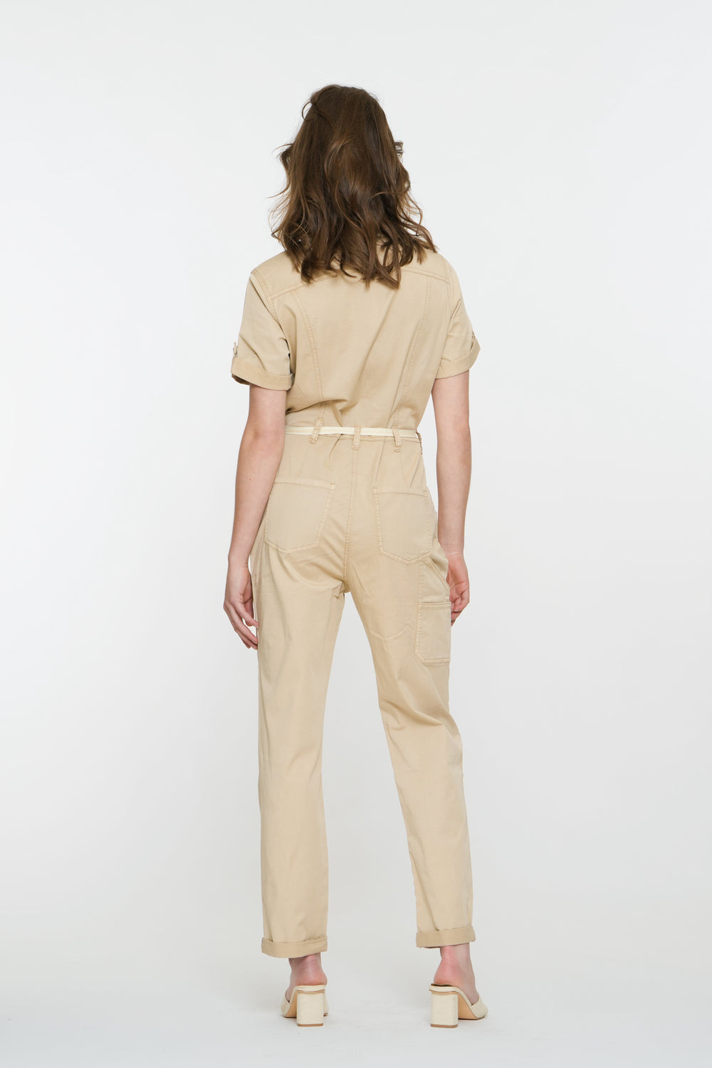 Geisha dames cargo jumpsuit met strikkoord