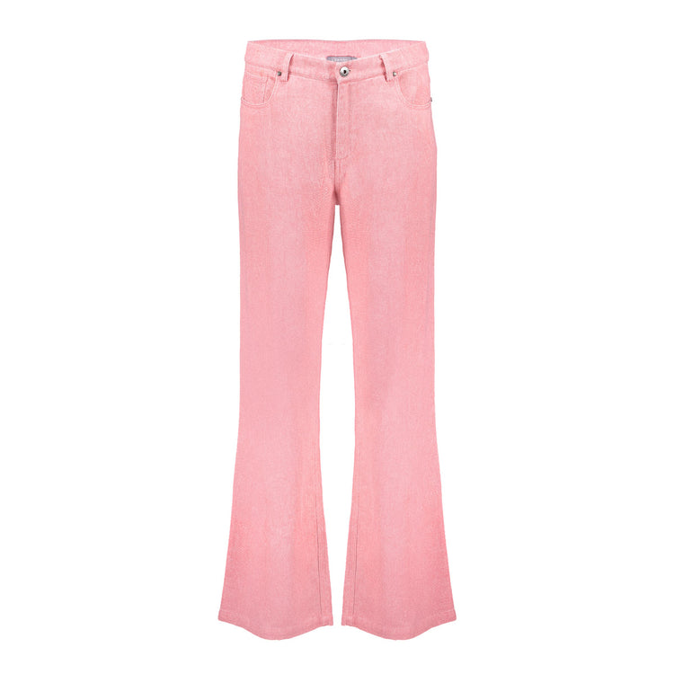 Geisha dames roze melange broek