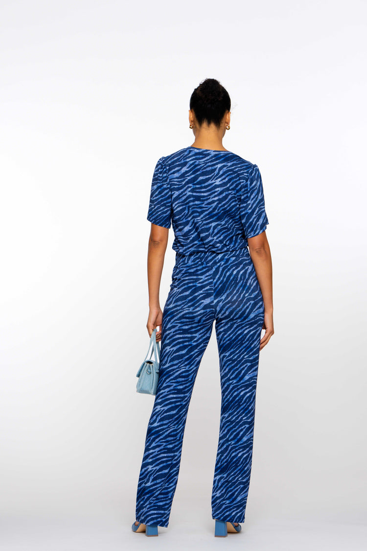 Geisha dames jersey broek met print
