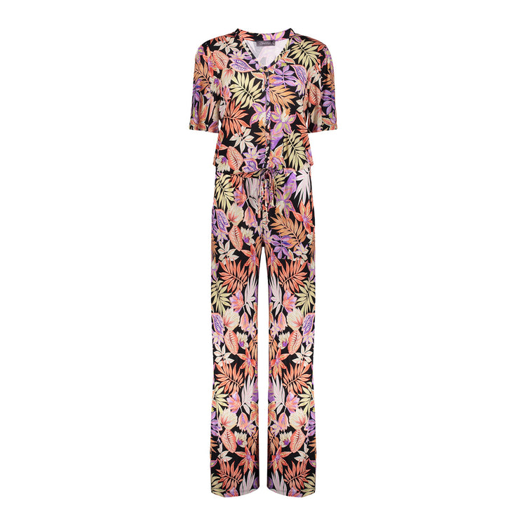 Geisha dames straight leg jumpsuit met print