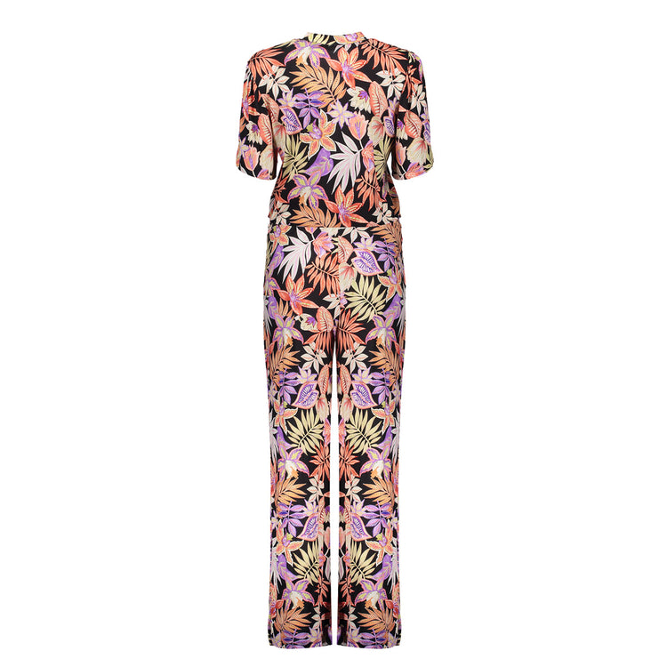 Geisha dames straight leg jumpsuit met print