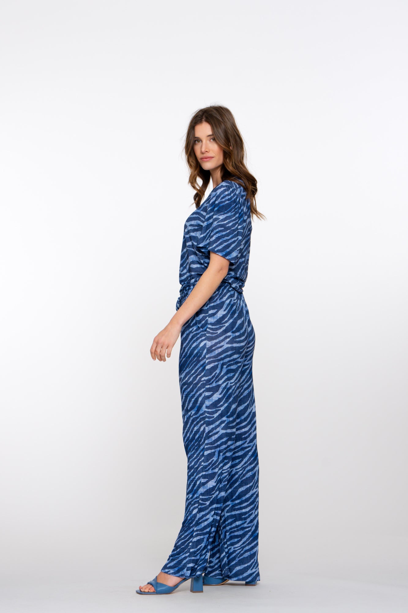 Geisha dames straight leg jumpsuit met print