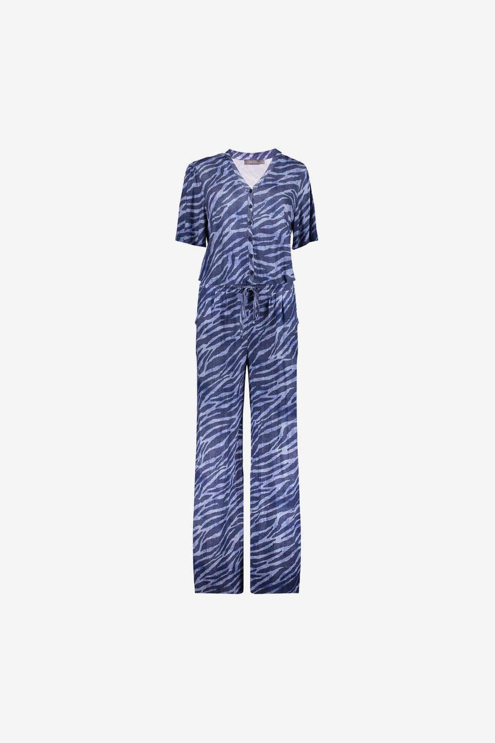 Geisha dames straight leg jumpsuit met print