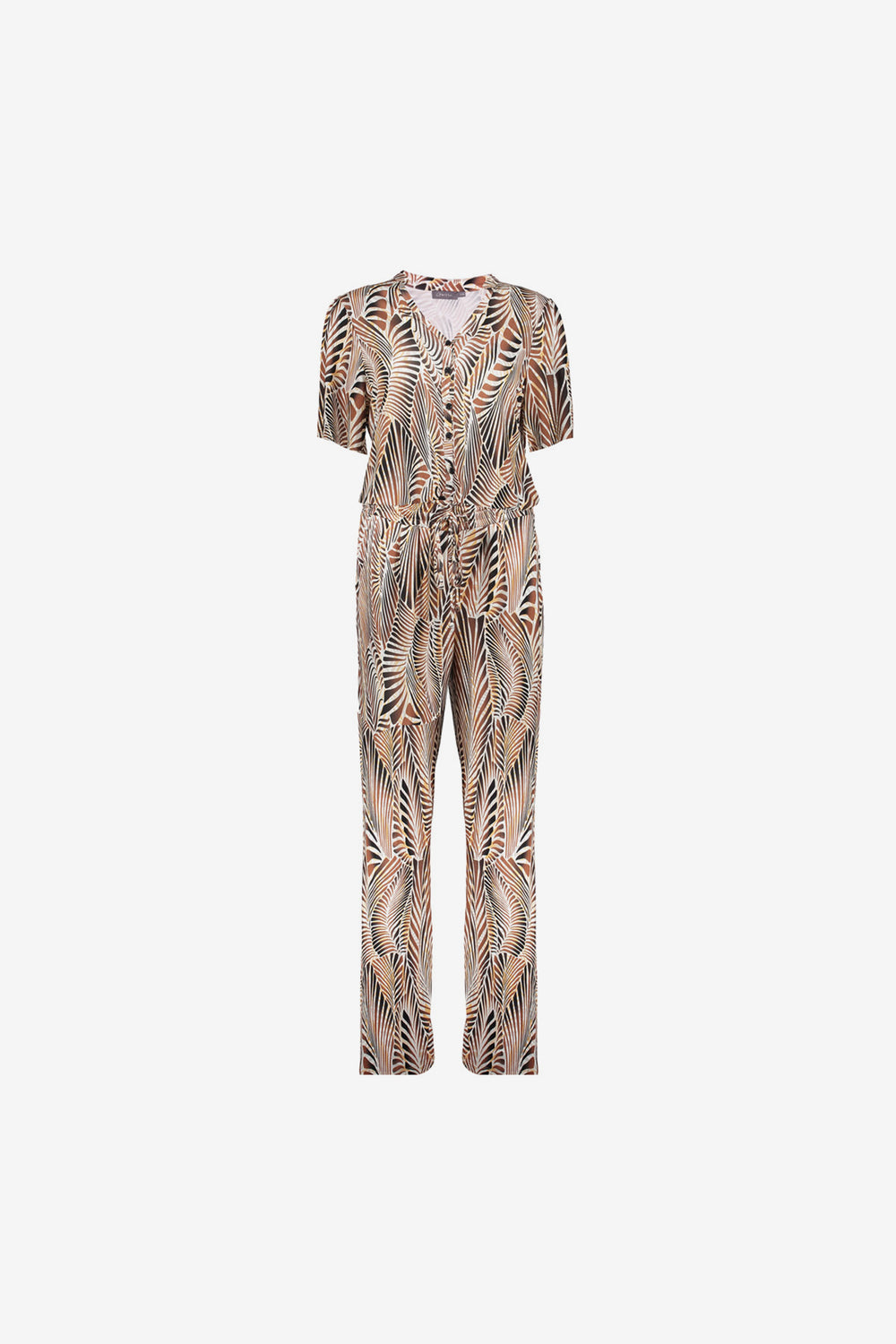 Geisha dames straight leg jumpsuit met print