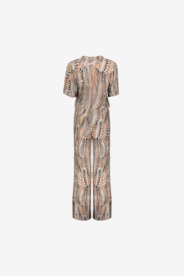 Geisha dames straight leg jumpsuit met print