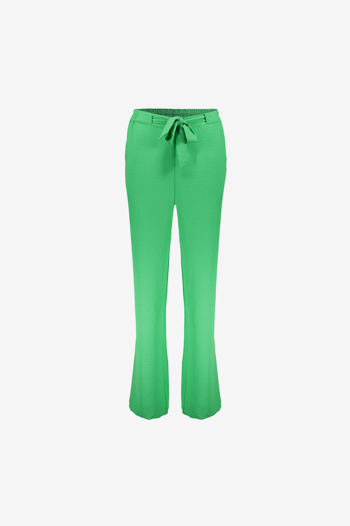 Geisha dames crinkle broek met self-fabric ceintuur