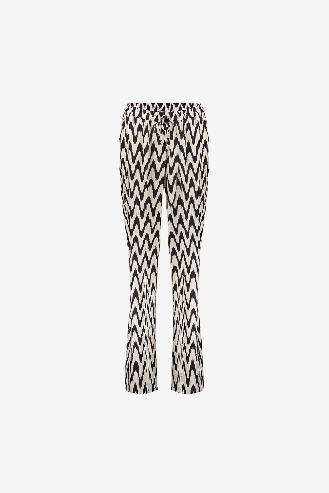 Geisha dames broek met zigzag print