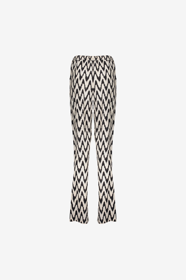 Geisha dames broek met zigzag print
