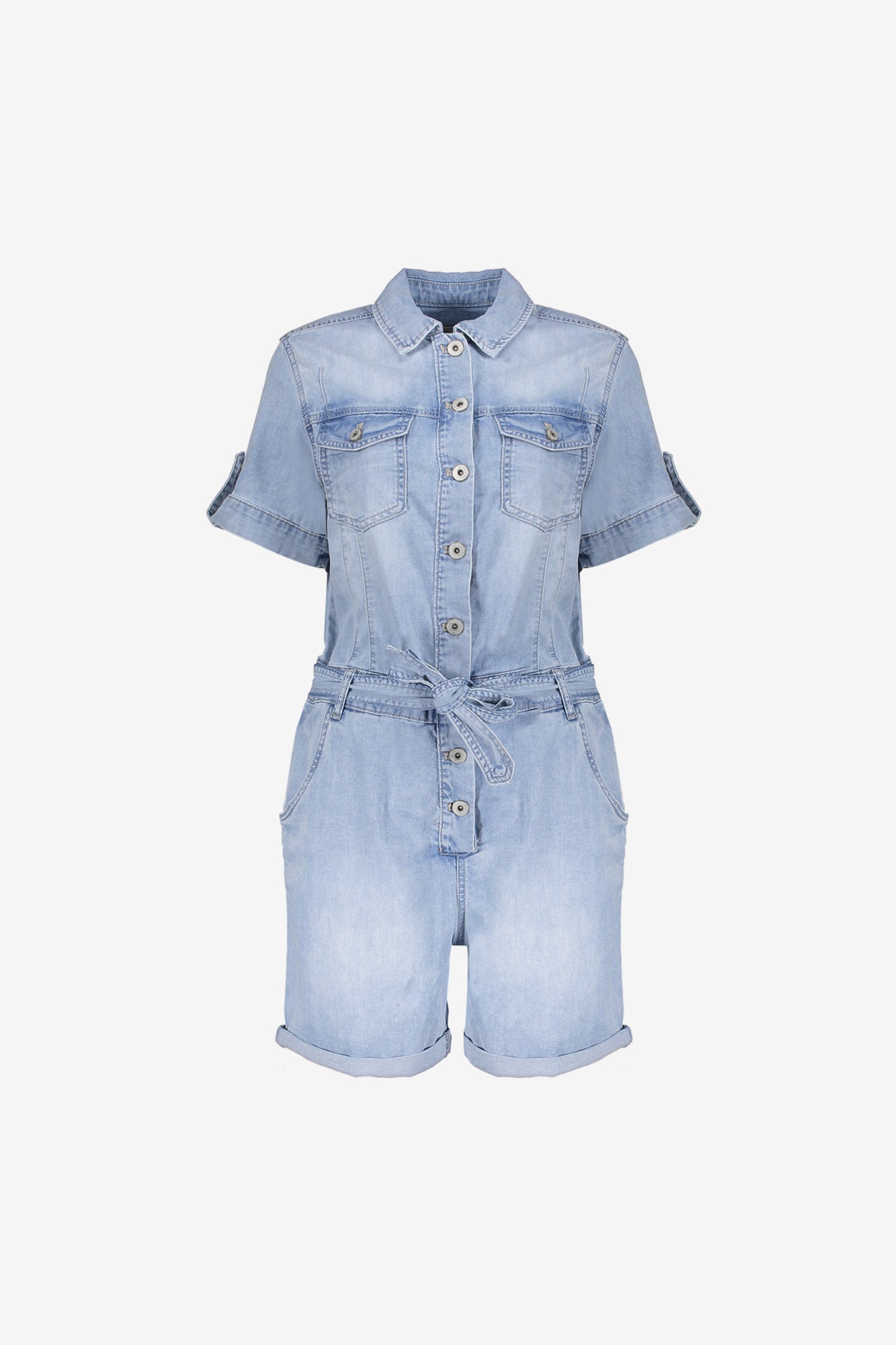 Geisha dames denim jumpsuit met regular fit