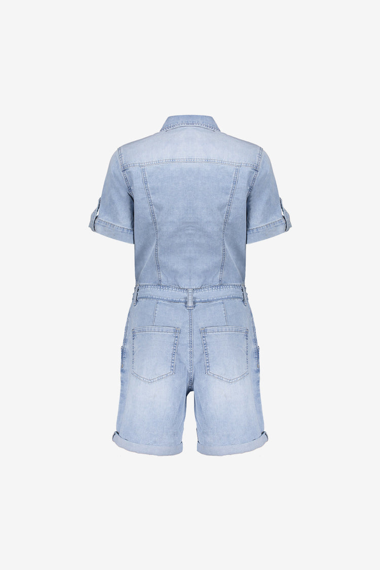Geisha dames denim jumpsuit met regular fit