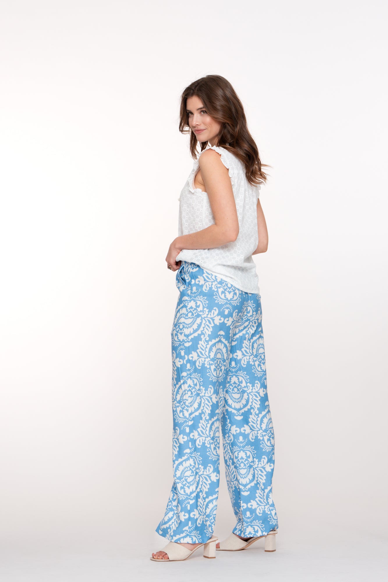Geisha dames pantalon met sierlijke Paisley print