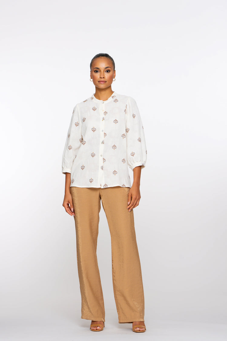Geisha dames broek met glans