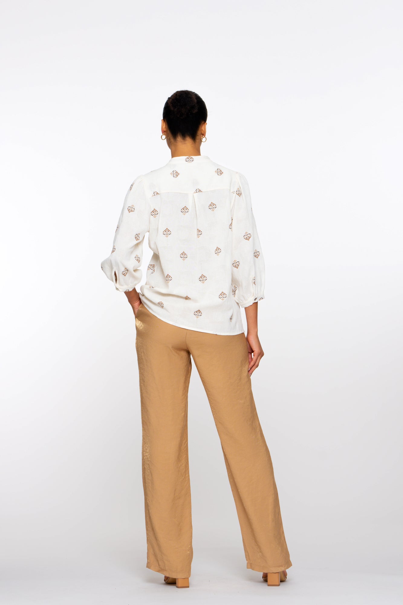 Geisha dames broek met glans
