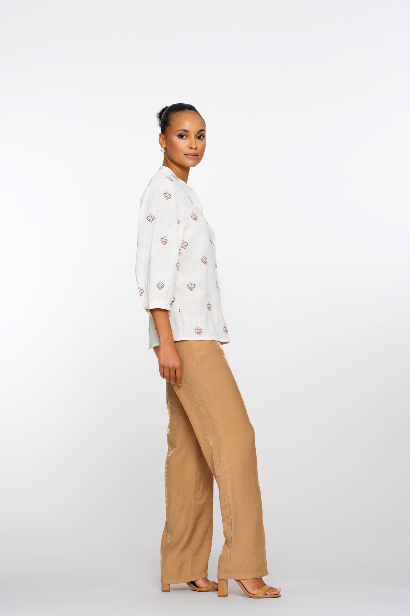 Geisha dames broek met glans