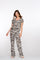Geisha dames straight leg pantalon met zebraprint