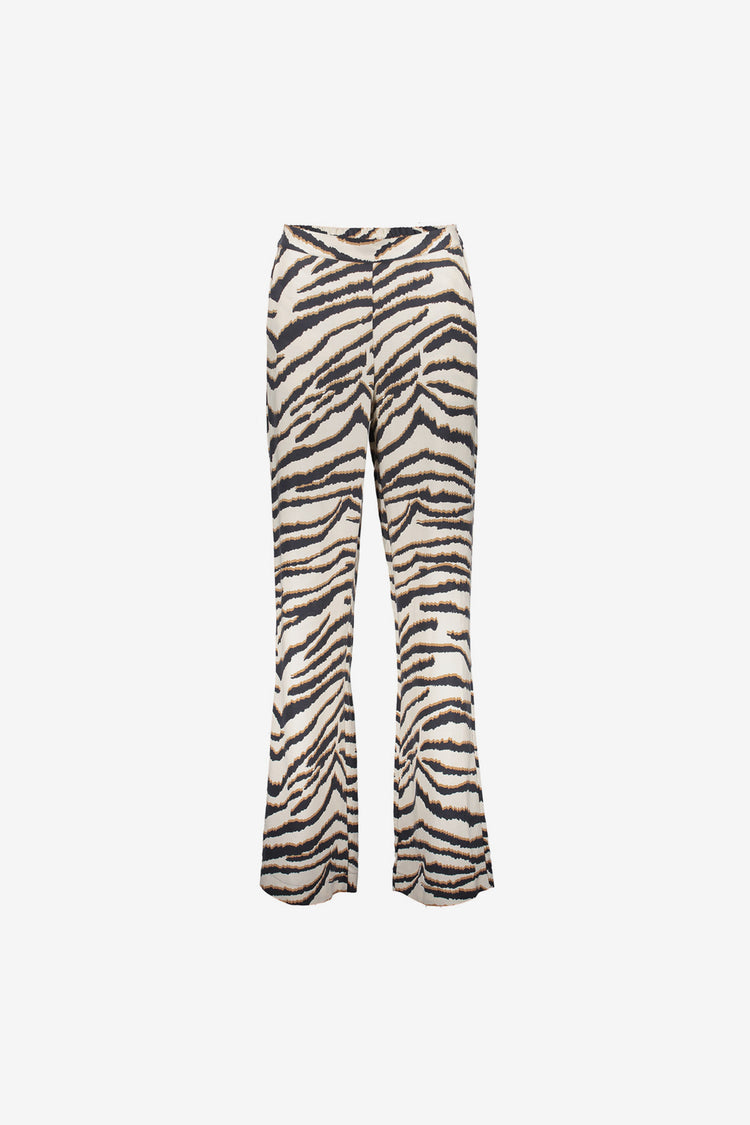 Geisha dames straight leg pantalon met zebraprint