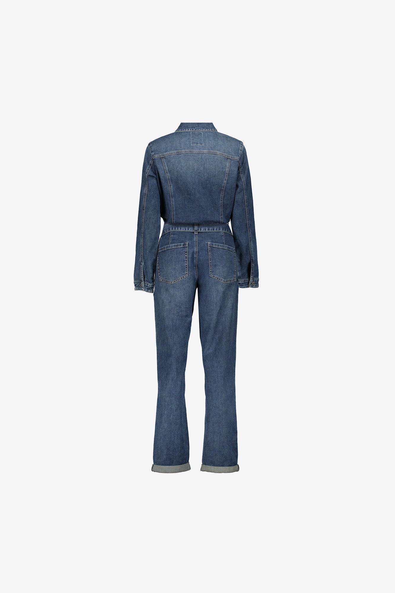 Geisha dames denim jumpsuit met ceintuur