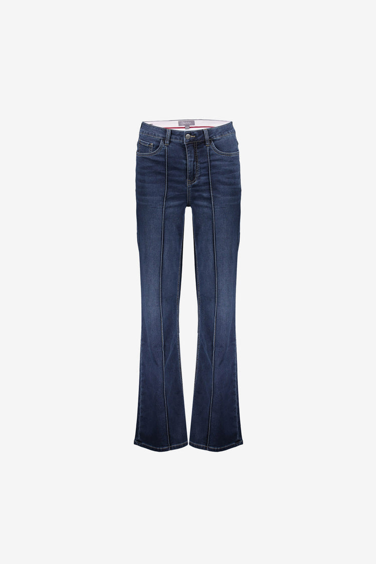 Geisha dames wide leg jeans met contrast stitching