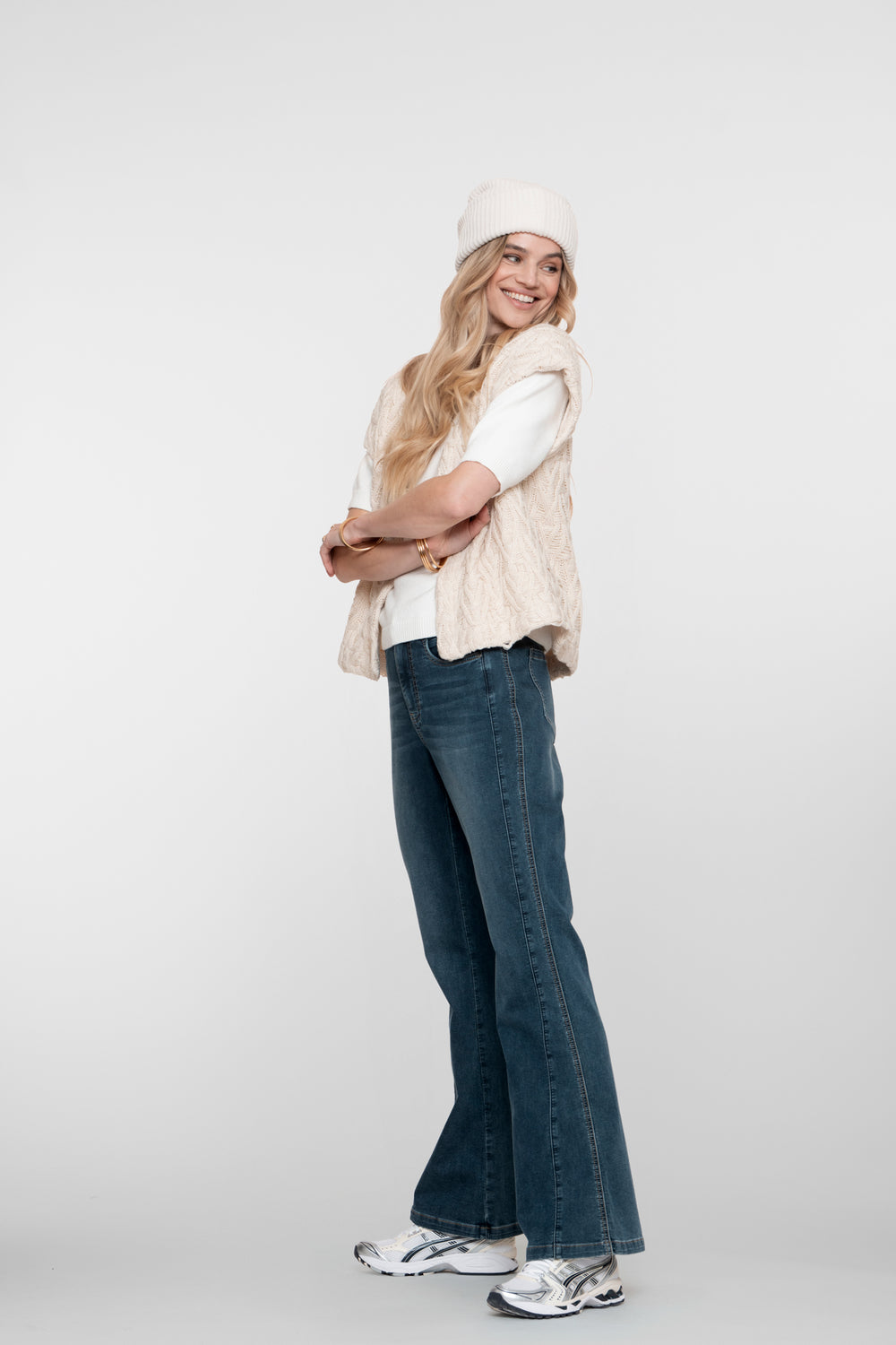 Geisha dames high-rise flared jeans