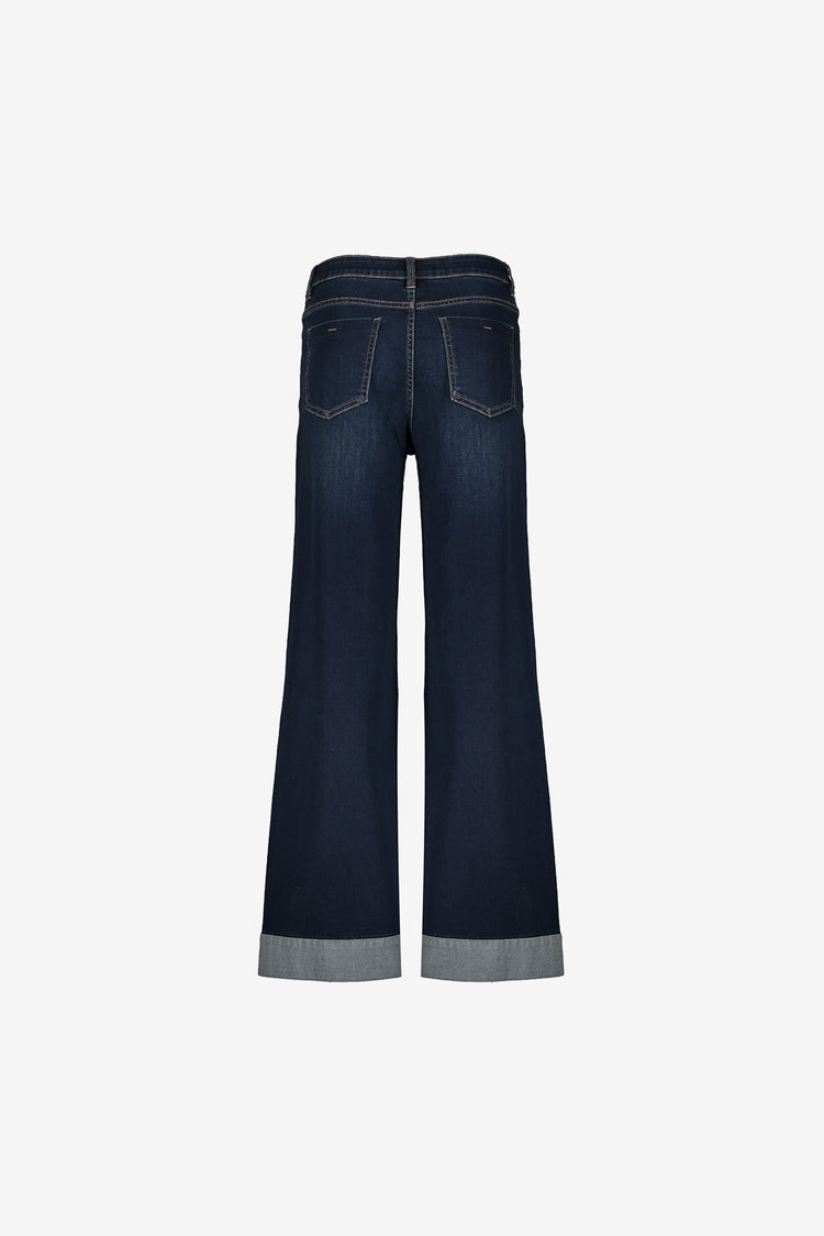 Geisha dames wide leg jeans met turn up