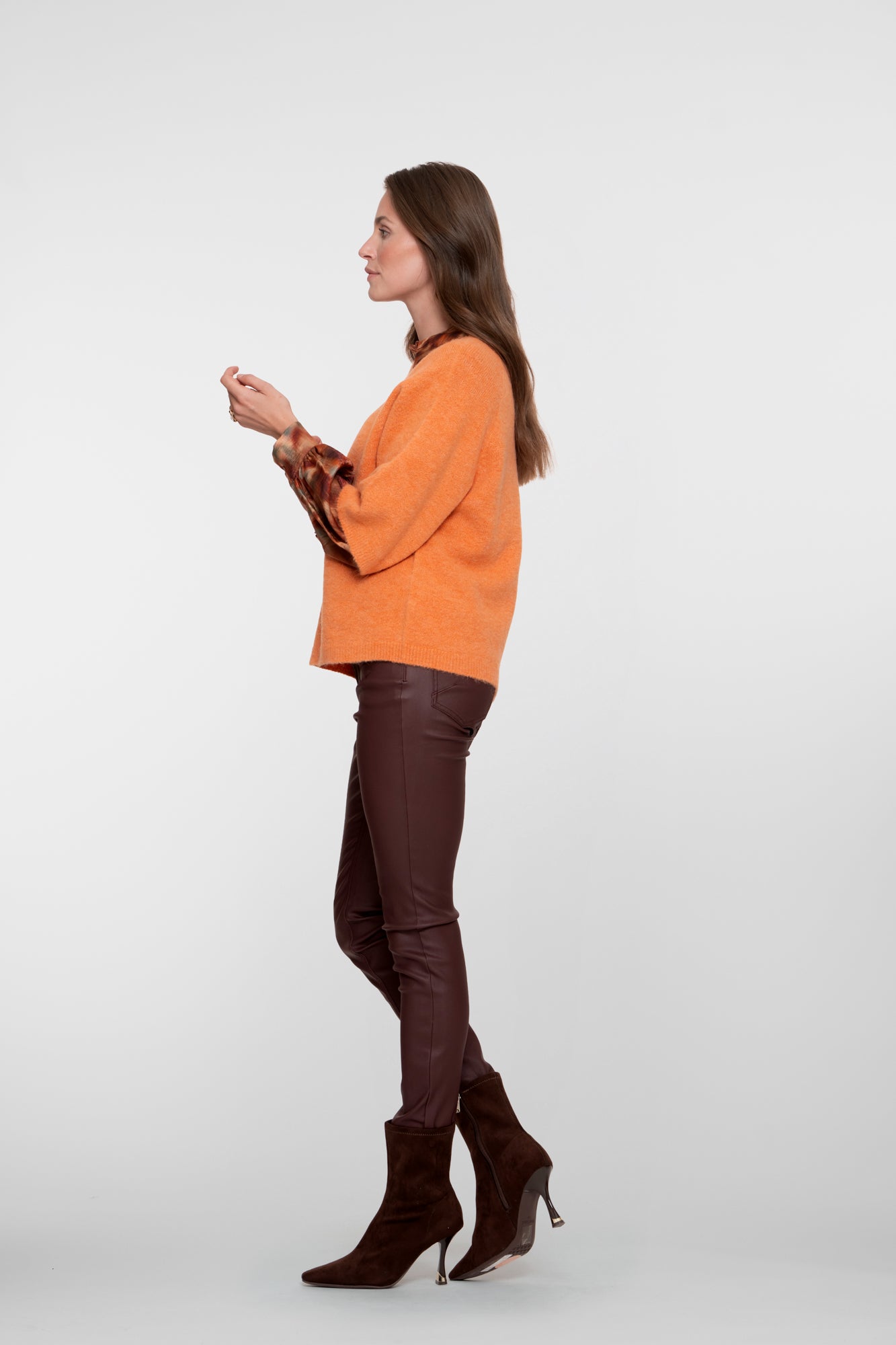 Geisha dames coated skinny jeans
