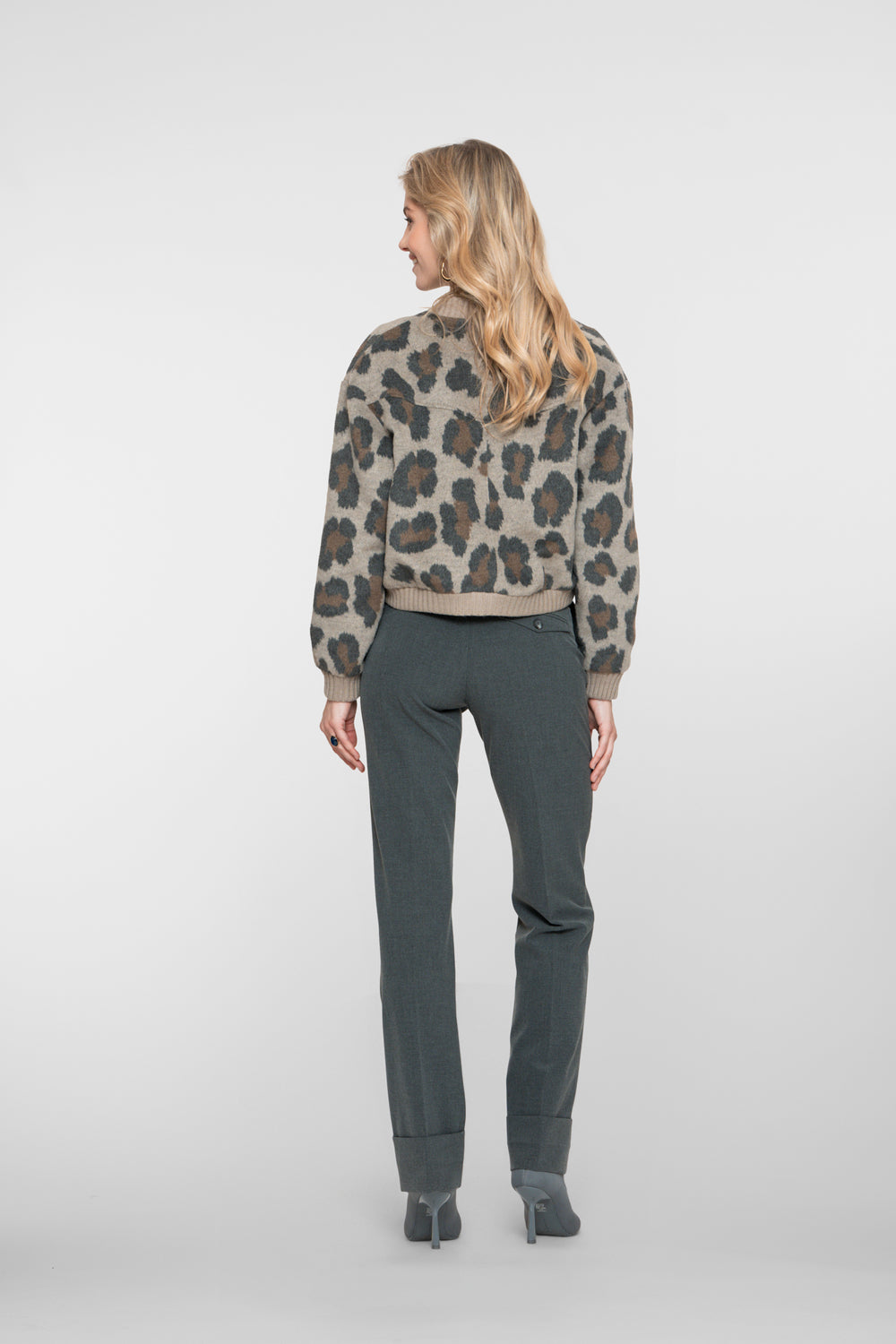 Geisha dames straight fit pantalon met turn-up