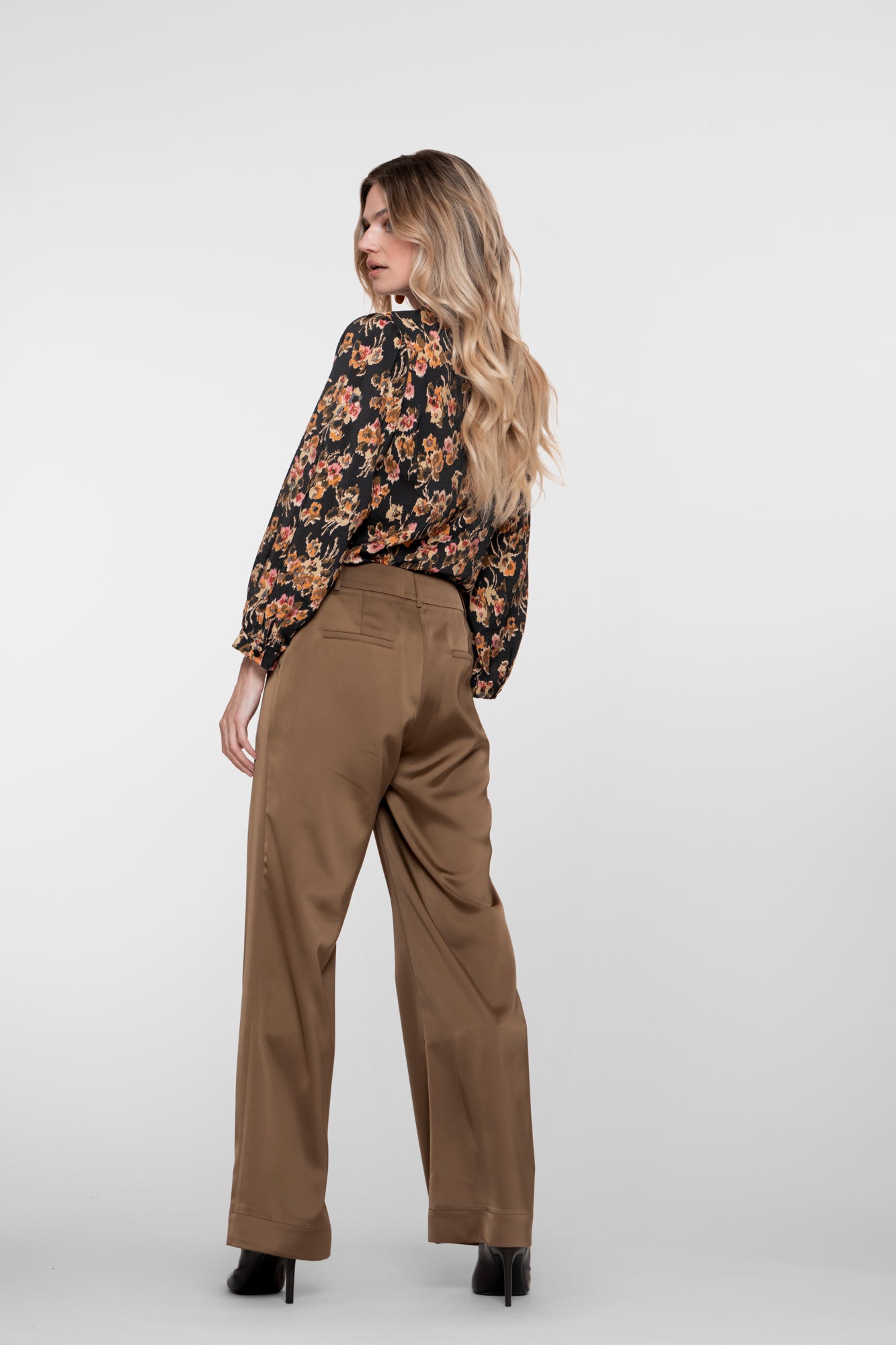 Geisha dames pantalon met satin look