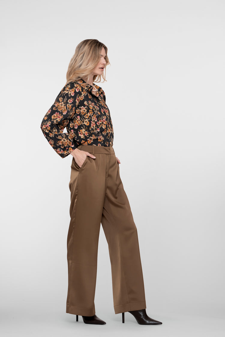 Geisha dames pantalon met satin look