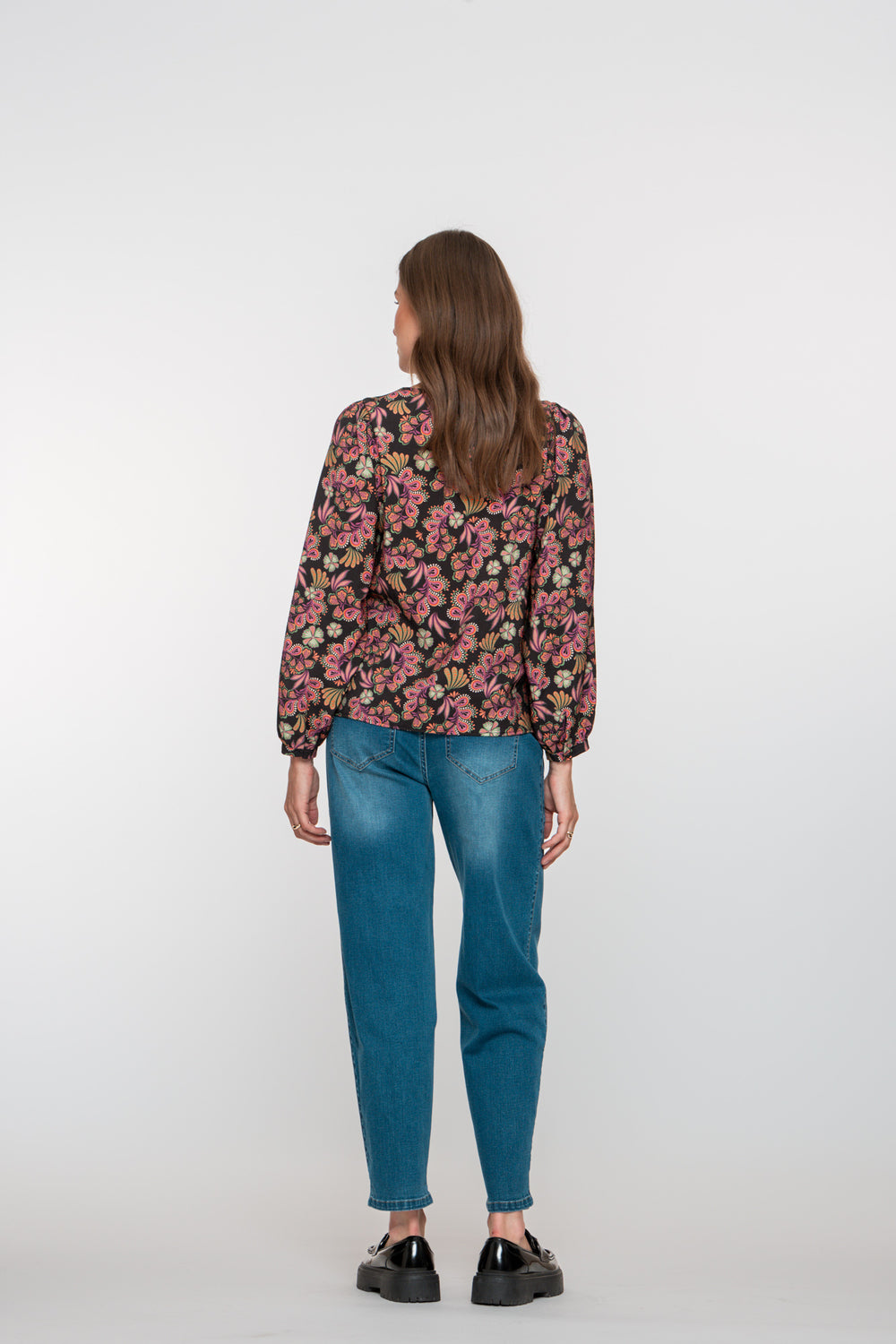 Geisha dames ruffled waistband jeans