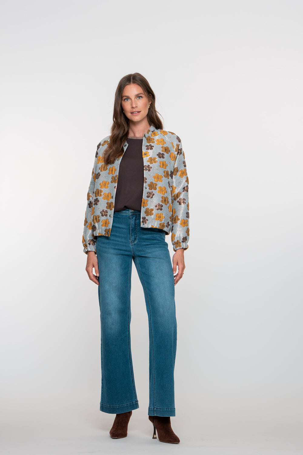 Geisha dames jeans met wijde pijp