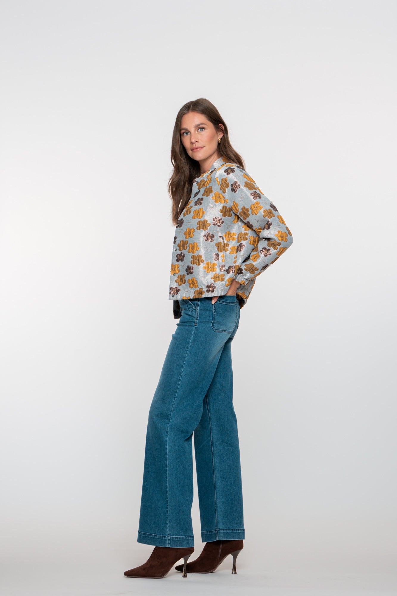 Geisha dames jeans met wijde pijp