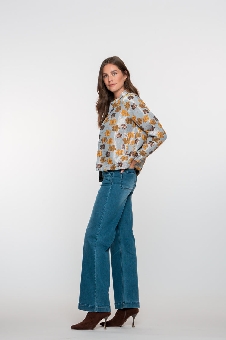 Geisha dames jeans met wijde pijp