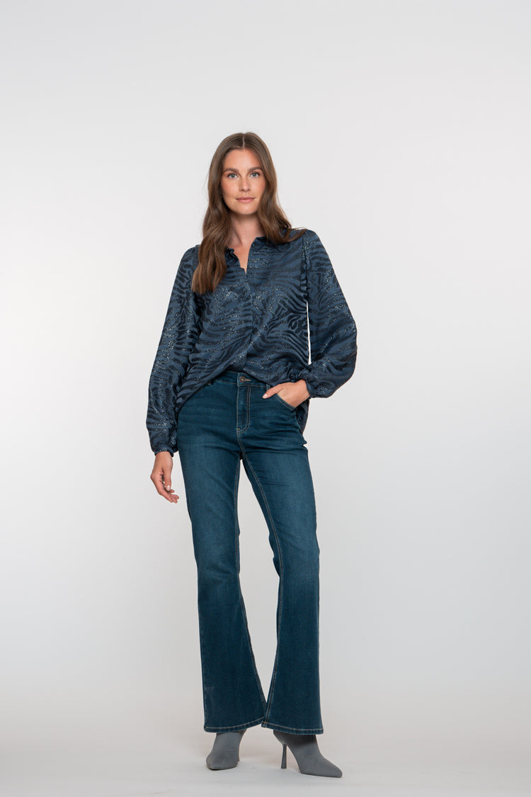 Geisha dames high waist flared jeans