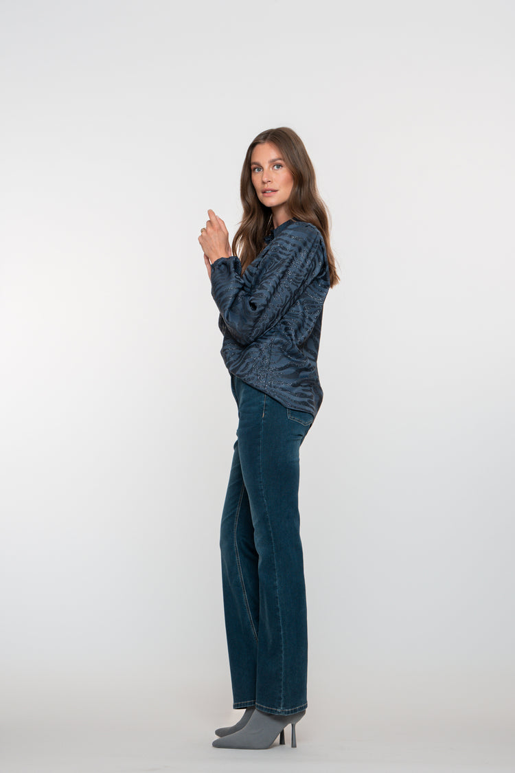 Geisha dames high waist flared jeans