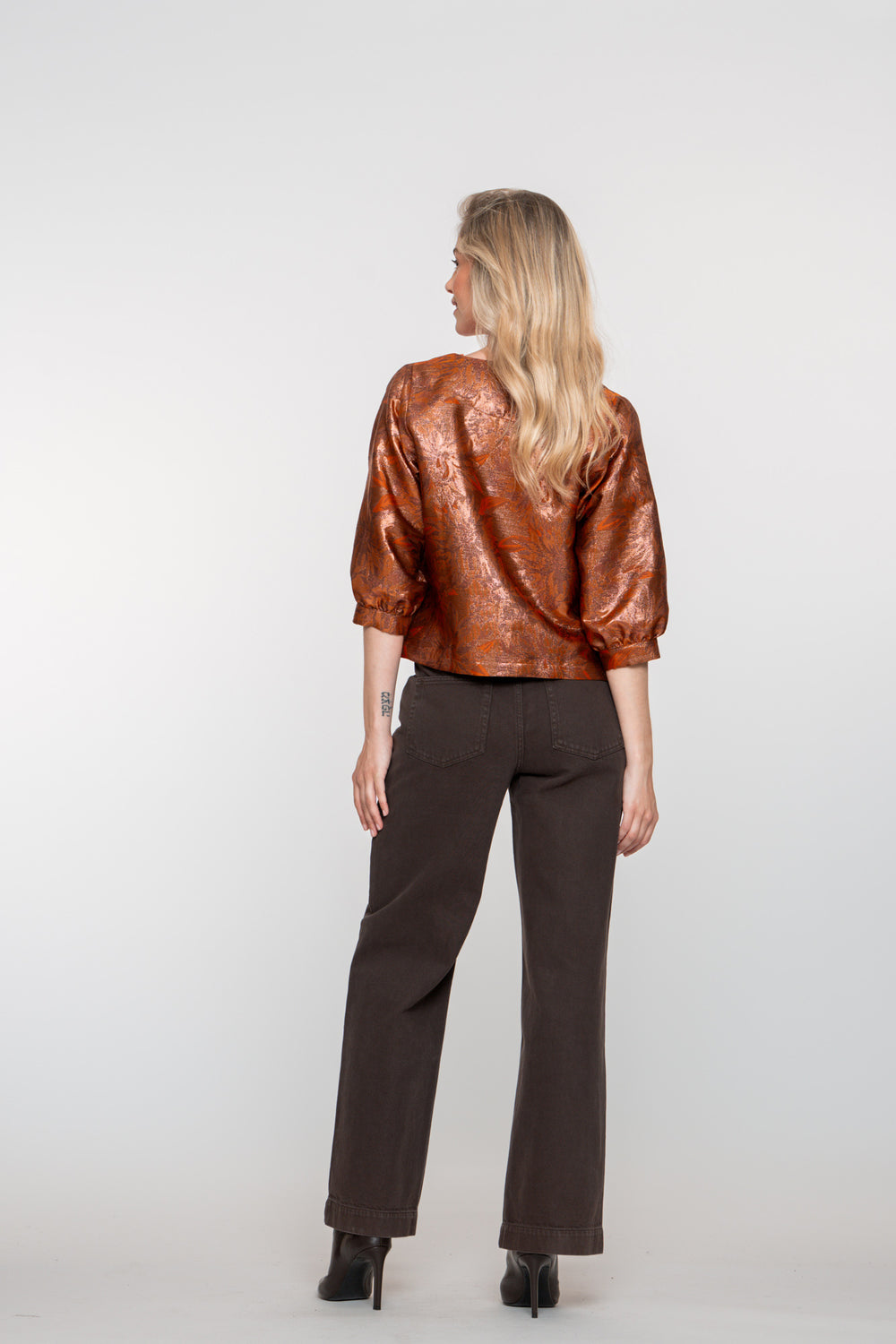 Geisha dames bruine straight leg jeans