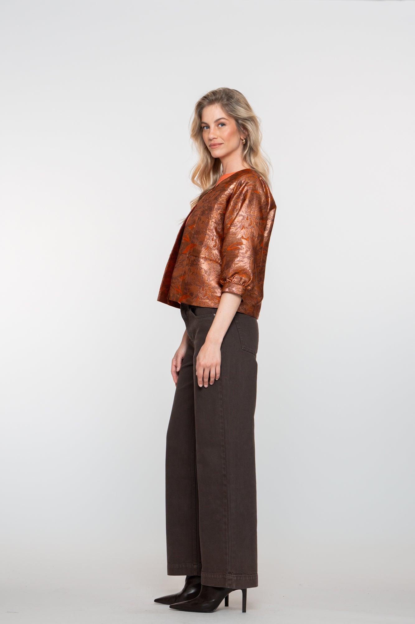 Geisha dames bruine straight leg jeans