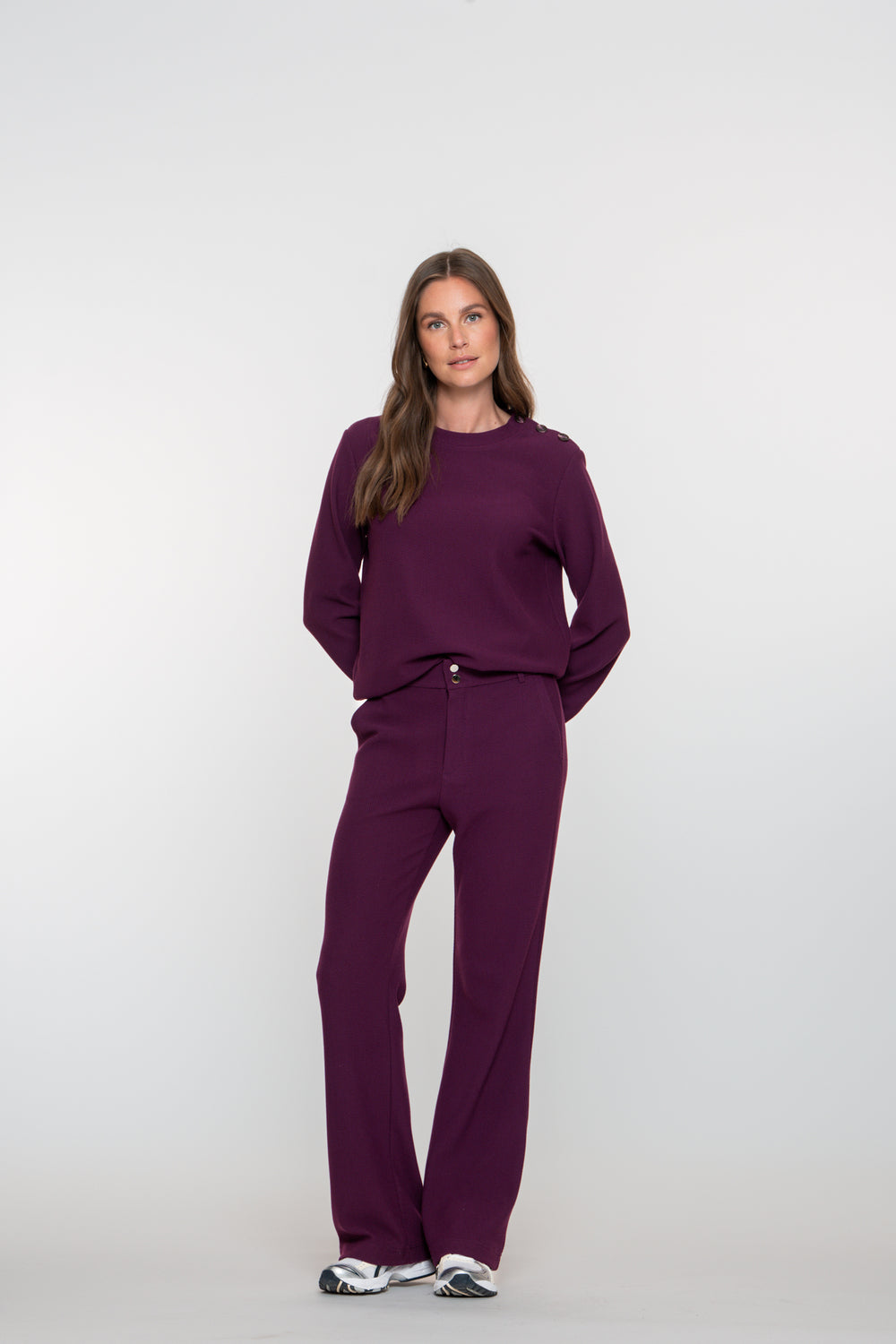 Geisha dames broek met wafelstructuur