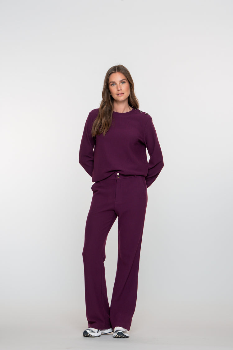 Geisha dames broek met wafelstructuur