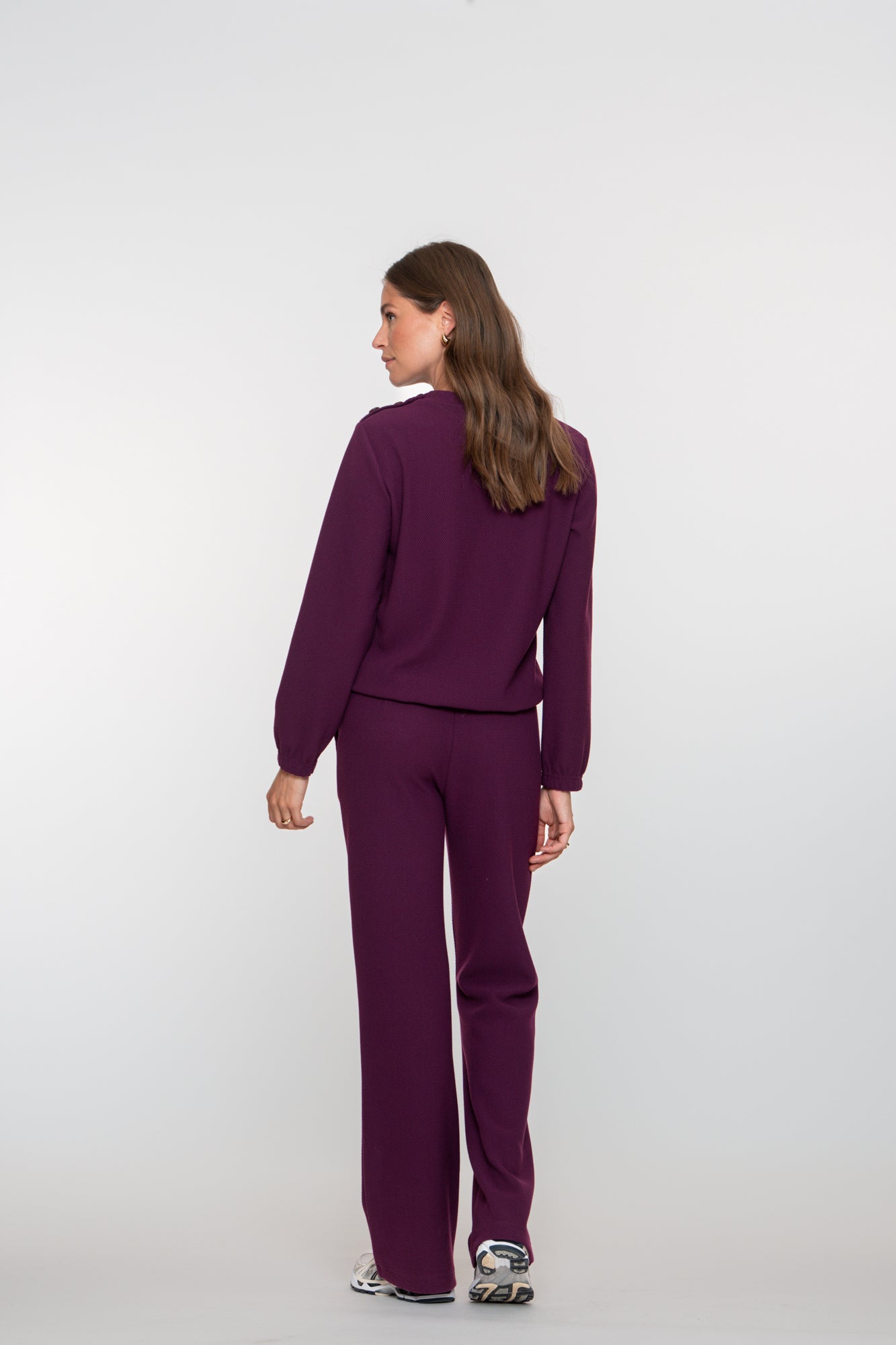 Geisha dames broek met wafelstructuur