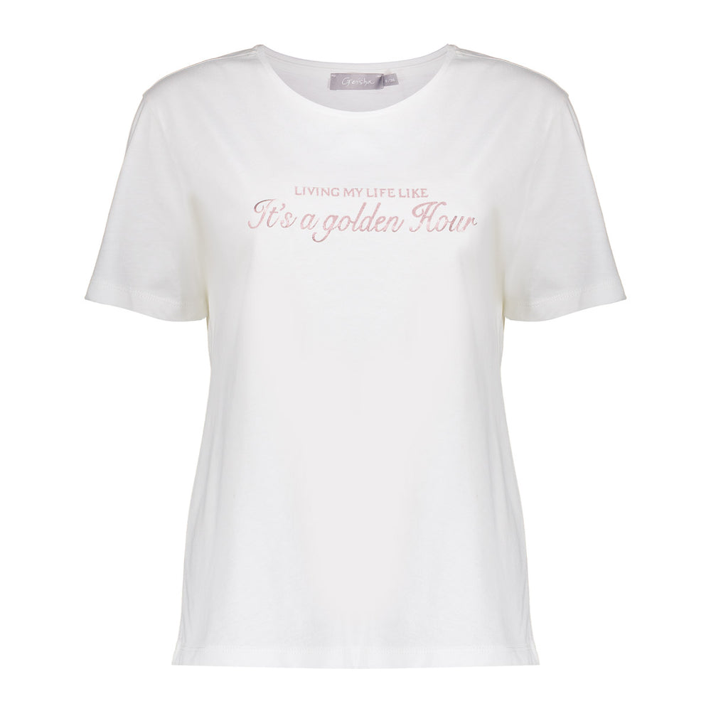 Geisha dames T-shirt 'Golden hour'