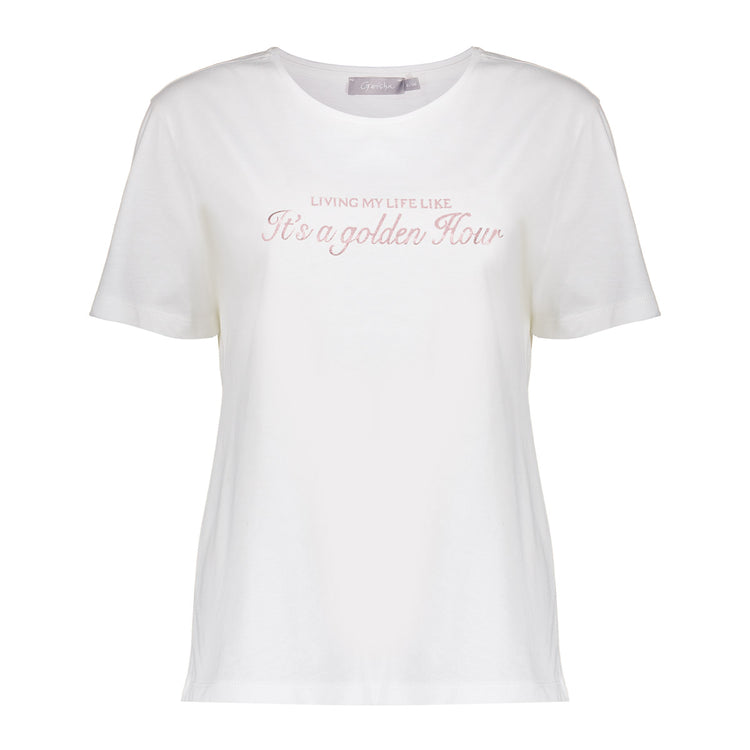 Geisha dames T-shirt 'Golden hour'