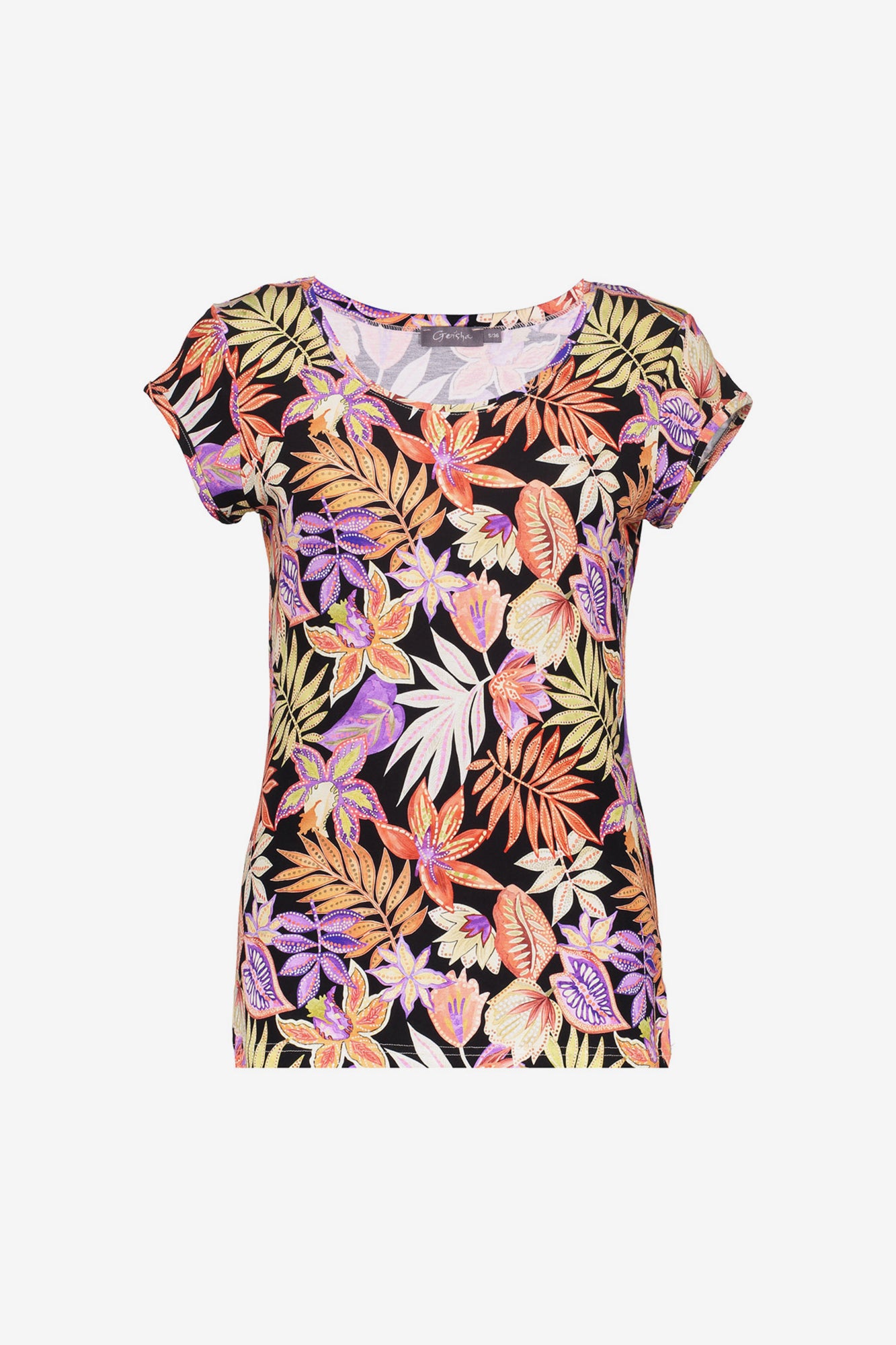 Geisha dames T-shirt met ronde hals en print