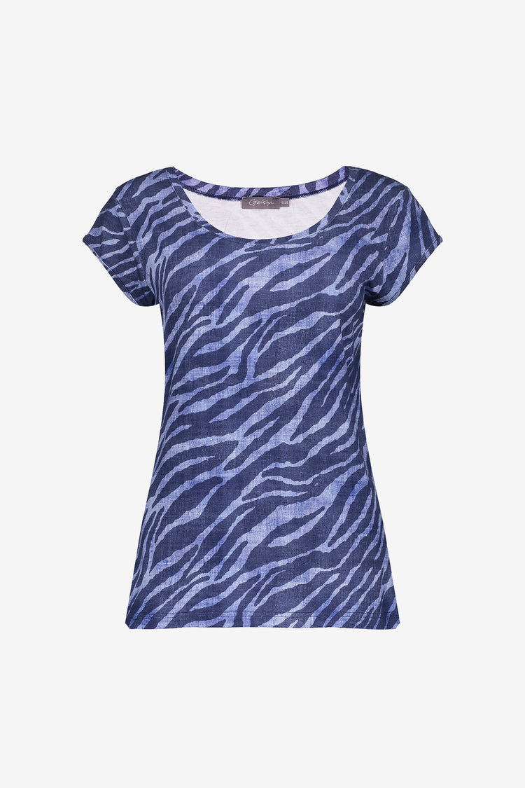 Geisha dames T-shirt met ronde hals en print