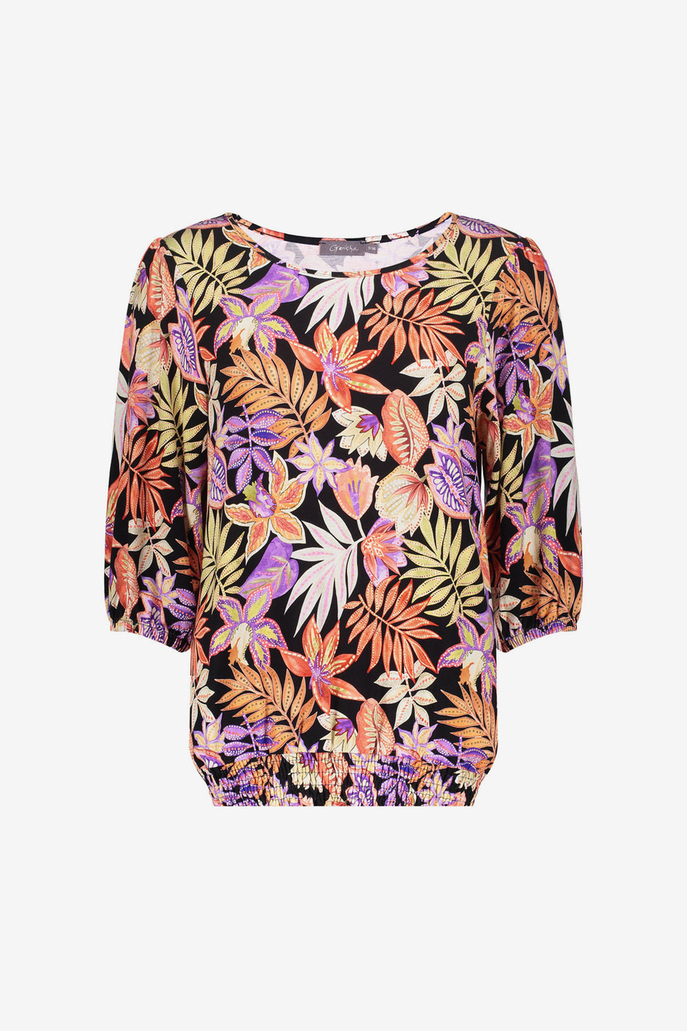 Geisha dames T-shirt met 3/4 mouwen en print