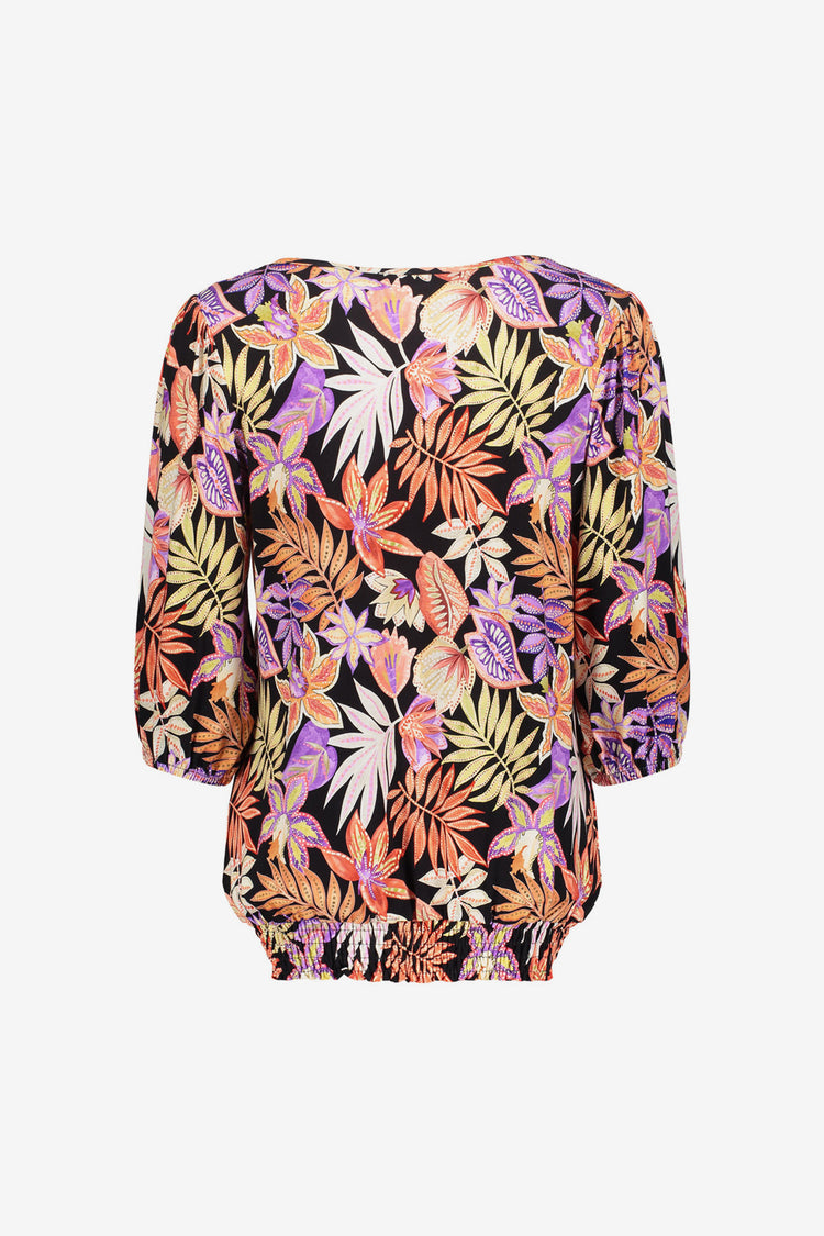 Geisha dames T-shirt met 3/4 mouwen en print